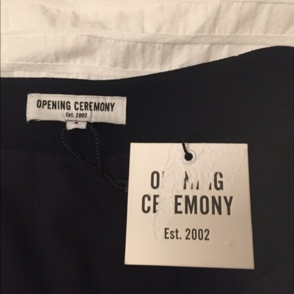 New Opening Ceremony Talene textured crepe asymmetric layered scallop mini skirt - Picture 11 of 13